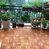 Dalles de terrasse emboîtables en WPC écologiques anti-UV, pour terrasse, balcon, cour, aspect bois, gazon, à poser soi-même