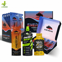 Sachets vides de suppléments de gel énergétique liquide à impression personnalisée, pochette d'emballage avec boîte