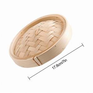 Cuisinière vapeur électrique pour aliments, en bois, couscous, 10 pouces, 2 étages, bambou mini carré, ensemble de doublures pour hamburgers, 12 pouces - Product Image 4