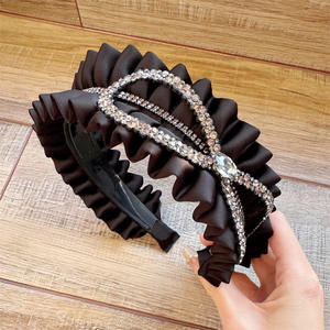 कोरियन फैशन महिला गैर-पर्ची सैटिन ने बड़े धनुष और गैंडा चिक हेडबैंड के साथ - Product Image 2