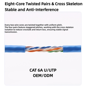 <span class=keywords><strong>Cable</strong></span> de Red Cat6a U/UTP 23AWG, <span class=keywords><strong>Cable</strong></span> Ethernet de Cobre Puro con PVC, 100m, <span class=keywords><strong>Cable</strong></span> de Red de Alta Velocidad para Centros de Datos - Product Image 2