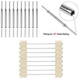 Tendeur à vis de décalage de 3/16 pouces en acier inoxydable 316, câble métallique, raccords de balustrade <span class=keywords><strong>pour</strong></span> balustrade de pont - Product Image 1