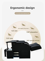 Équipement de salon, fauteuil de pédicure multifonctionnel, fauteuil de massage électrique moderne avec ensemble de manucure