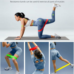 Set Pita Resistensi Yoga untuk Wanita, Pita Peregangan Terapi Fisik, Pita Latihan Elastis untuk Mengencangkan Bokong, Kaki, dan Lengan - Product Image 3