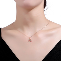 Elk arbre de Noël 925 argent Sterling unisexe clavicule haute qualité Zircon Vintage lien transfrontalier Ins vent perle charme femme