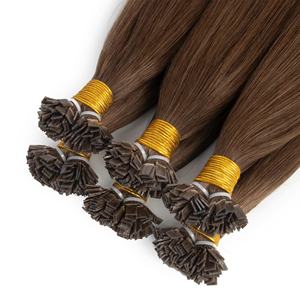 Extensions per capelli in cheratina 12A con punta piatta e terminale a <span class=keywords><strong>U</strong></span>, pre-bonded, cuticole allineate, Remy, doppia trama, all'ingrosso per saloni - Product Image 3