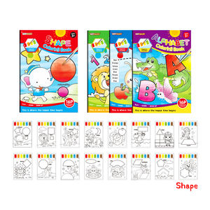 كتب تلوين للأطفال من عمر 2-4 سنوات 5-7 سنوات مجموعة ألعاب رسم قابلة لإعادة الاستخدام مكونة من صندوق كمبيوتر - Product Image 4