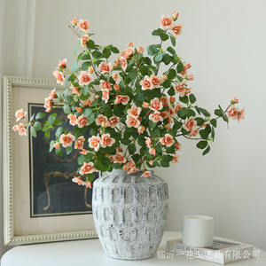 Yihua - Arte Floral, Rosa de Seda con Múltiples Cabezas, Flor Artificial, Decoración del Hogar, Decoración de Bodas, Estilo Moderno y Simple - Product Image 1