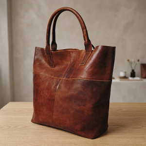 Sacs à main en cuir véritable pour femmes, élégants, durables, légers, grande capacité, fermeture éclair, imperméables, pour la Saint-Valentin - Product Image 1
