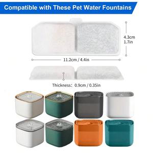 Filtres de rechange pour <span class=keywords><strong>fontaine</strong></span> à animaux de compagnie avec charbon actif de noix de coco, filtre rectangulaire pour <span class=keywords><strong>fontaine</strong></span> à chat - Product Image 2
