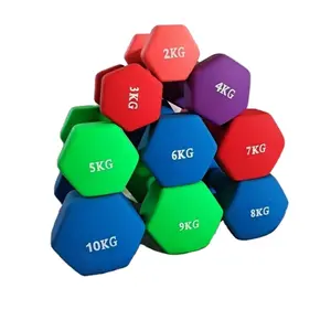 Mode Plastic Dip In Molding Kleine Halter Gym Gewichten Dumbbells Sets 2.5- 50 Kg Voor Home Gym