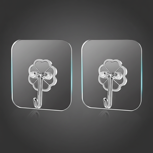 Gancio Adesivo Trasparente in Acciaio Inossidabile <span class=keywords><strong>da</strong></span> 6 cm Senza Foratura per Cucina, Bagno, <span class=keywords><strong>Armadio</strong></span> - Gancio <span class=keywords><strong>da</strong></span> Parete Autoadesivo Forte - Product Image 6