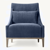 Fauteuil en velours de qualité supérieure avec coussin lombaire amovible, base en chêne massif pour salon, OEM ODM
