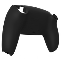 Coque arrière de remplacement personnalisée DIY Soft Touch noire pour manette PS5, accessoires de jeu pour joystick