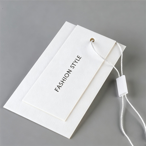 Tùy Chỉnh Thiết Kế Thời Trang Logo Thương Hiệu Tên Chất Lượng Cao Quần Áo Thẻ Nhãn Tùy Chỉnh Giấy Treo Thẻ Với Chuỗi Sợi Dây Thừng Cho Quần Áo - Product Image 2