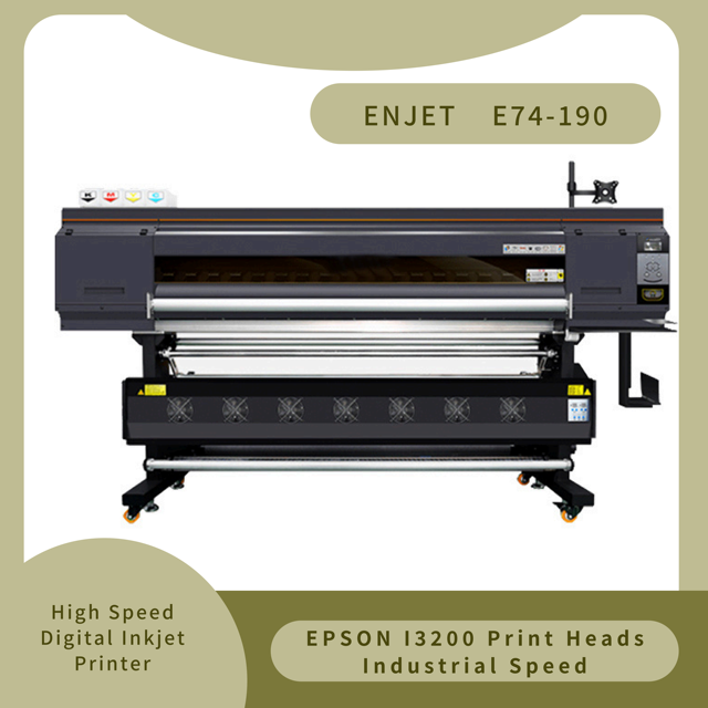 ENJET 1.9m Digital Textile Printing Machine Flag Banner Polyester Inkjet Dye Fabric Sublimation Printer