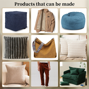 Hot Bán Hàng 21W Dệt 100% Polyester Mềm Giang Tô Micro Vải To Sợi Vải Cho Ghế Đặt Cắt Sofa Bọc Đồ Nội Thất - Product Image 5