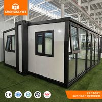 Mini Casa Contenedor Prefabricada Expandible de 20 pies con Baño y Cocina, de Lujo, Instalación Rápida, Móvil y Resistente a Terremotos