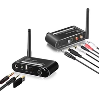 Receptor de Audio Inalámbrico 5.1, Reproductor de Plástico con Entrada AUX, USB y Reproducción desde Memoria USB, Adaptador con Control Remoto IR para PC, TV y Sistema de Altavoces Domésticos