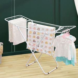 Séchoir à linge pliable robuste en acier noir avec ailes extensibles pour séchage de vêtements - Product Image 5