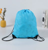 Sac à dos personnalisé en polyester avec cordon de serrage pour marathon, sports, basketball, gym, voyage en plein air, promotion d'événements, rangement