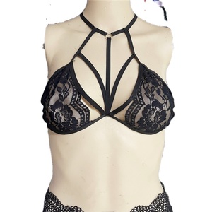 Intimo intimo in rete trasparente senza imbottitura senza fili imbracatura elastica in pizzo <span class=keywords><strong>reggiseno</strong></span> con cinturino trasparente erotico Sexy Hot Mature - Product Image 4