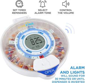 Organisateur de médicaments rond pour 7 jours, organiseur de pilules quotidien avec fonction AM/PM pour usage en clinique et à l'hôpital, version Ble/Wifi/Gsm - Product Image 3