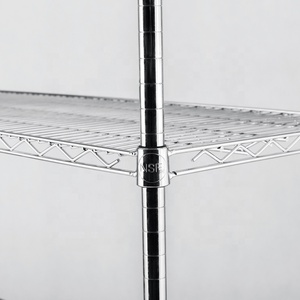 Scaffale in <span class=keywords><strong>Metallo</strong></span> a 4 Ripiani Resistente Regolabile Certificato NSF per Uso Domestico - Product Image 3