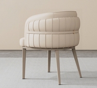 Chaises de salle à manger de style italien moderne et luxueux avec accoudoirs et dossiers souples pour la maison, le maquillage, la réception d'hôtel, la salle à manger