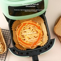 Plateau en papier sulfurisé pour friteuse à air, usage domestique, tampon absorbant l'huile, plateau de cuisson en aluminium pour four, outil de barbecue