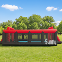 Terrain de football gonflable commercial extérieur, terrain de sport gonflable en PVC pour football, basketball, volley-ball