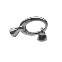 925 argent haute qualité 10mm en vrac Bracelet en cuir fermoir chaîne diamant connecteur fabrication de bijoux collier de perles fermoirs à ressort