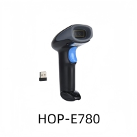 Lecteur de codes-barres QR sans fil avec interface USB, capteur CMOS, vitesse de numérisation de 30 ips, résolution de 5 mil, couleur noir/orange - Lecteur de codes efficace