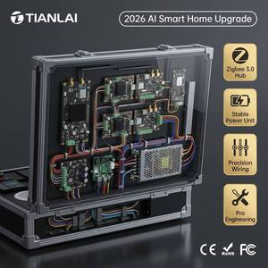 Tianlai Smart Home Security Automatisation Boîte de démonstration Interphone Vitrine portable Accepter OEM Marque De Luxe Zigbee Interrupteur mural - Product Image 4
