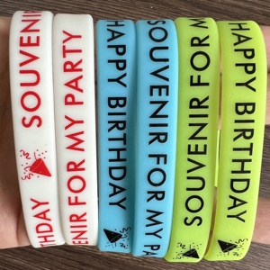 Pulseras de Silicona Personalizadas con Logotipo en Relieve, Impermeables, para Eventos, Fiestas, Recuerdos, <span class=keywords><strong>Cumpleaños</strong></span>, Color Personalizado - Product Image 2