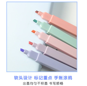 Cá Nhân Logo Tùy Chỉnh Ma Thuật <span class=keywords><strong>Highlighter</strong></span> Bút Với Nắp Màu Hồng Đen Vàng Đỏ Trắng Cam Màu Xanh Hộp Lỏng Màu Xám Bao Bì Pcs Mực - Product Image 3