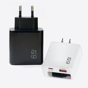 UK/US/EU Plug 65W PD GaN QC3.0 Fast Charger With Retractable <b>USB</b> <b>C</b> <b>Charging</b> <b>Cable</b> 65W <b>Type</b> <b>C</b> Wall Adapter - Product Image 5
