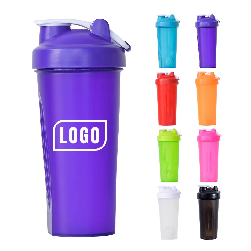 Aangepaste Groothandel 400Ml 600Ml Bpa Gratis Gym Sport Plastic Waterfles Fitness Workout Proteïne Gym Plastic Watershaker Fles