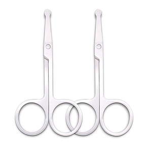 Tijeras de Maquillaje Pequeñas de Acero Inoxidable con Punta Redonda para Recortar Cejas, Marca Lu Ban - Product Image 4