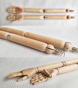 Maniquí de Madera Articulado Ajustable en Color Personalizado, Brazo de Madera Flexible para Maniquí Masculino y Femenino en Venta - Product Image 3