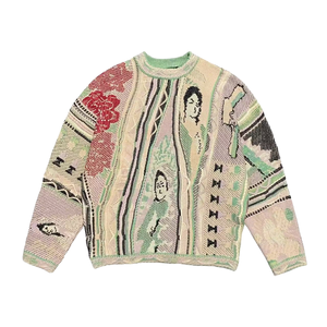 เสื้อสเวตเตอร์ถักสำหรับผู้ชาย 7 GG ผลิตด้วยเครื่องจักร ป้องกันการเป็นขุย ทนทาน อุ่นสบาย ทรงปกติ สวมใส่สบาย รับผลิตแบบ OEM ODM ตามสั่ง - Product Image 1