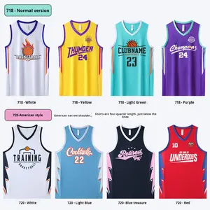 定制男女通用儿童和成人篮球运动套装抗菌尼龙/羊绒专业训练衬衫 - Product Image 3