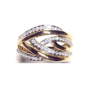 Bague de fiançailles et de mariage tendance pour femme en or blanc massif 18 carats avec diamants naturels sertis pavé – Design « Beloved Bride » - Product Image 1