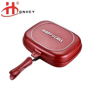 高品质铝制不粘双面方形Happycall双面烤盘煎锅厂家直销批发 - Product Image 4