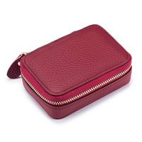 Nouveau Mini sac de rouge à lèvres en cuir avec miroir peau de vache dames maquillage sac de rangement changement pièce casque sac femme