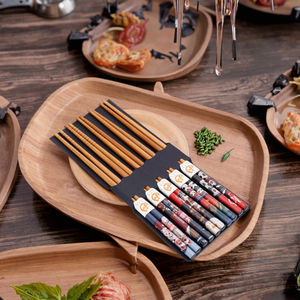 Baguettes de dessin animé d'animaux personnalisées en usine, baguettes réutilisables en bambou pour chat porte-bonheur - Product Image 1