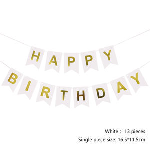 ของตกแต่งงานปาร์ตี้ ป้ายแบนเนอร์วันเกิด งานแต่งงาน ป้ายแบนเนอร์สุขสันต์วันเกิด แบบกำหนดเองได้ - Product Image 3