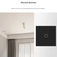 Interrupteur tactile intelligent Tuya WiFi, norme européenne, panneau en verre trempé, écran <2 pouces, application mobile, commande vocale à distance, maison intelligente, intérieur