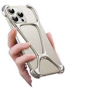 Funda Protectora <span class=keywords><strong>de</strong></span> Aluminio sin Marco para iPhone 16 Pro Max 15 14 13 15 Pro 14 Pro, Disipación <span class=keywords><strong>de</strong></span> <span class=keywords><strong>Calor</strong></span>, Antigolpes, Marco Delgado - Product Image 1