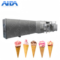 Ligne de cuisson commerciale entièrement automatique de cône de crème glacée de gaufre cône d'oeuf faisant la machine Offre Spéciale le produit fabriqué en Chine